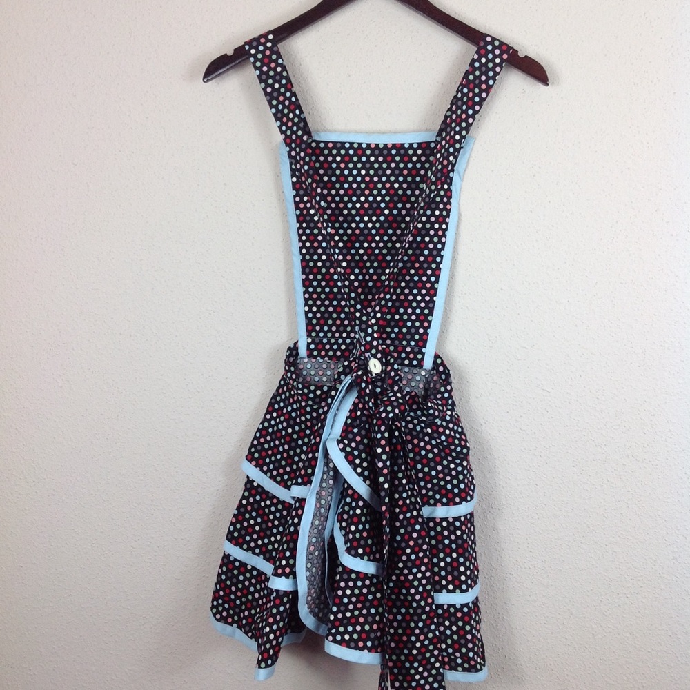 Polka Dot Print Ruffled Hem Custom Apron - image 3